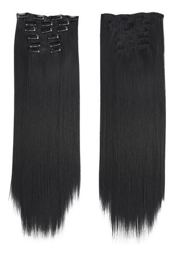 Extensiones De Cabello Largo Con Clip Para Toda La Cabeza, P
