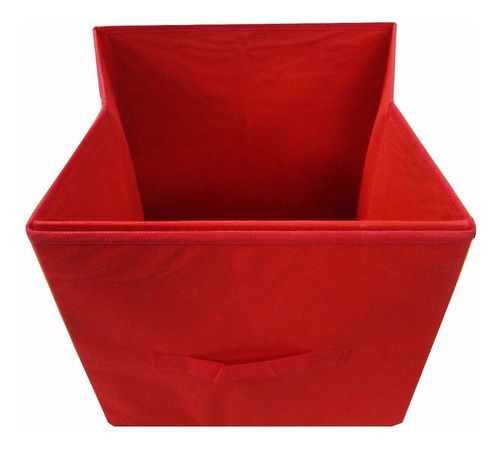Imagen 5 de 6 de Caja Para Almacenar De Tela 29x29x29.5 Roja