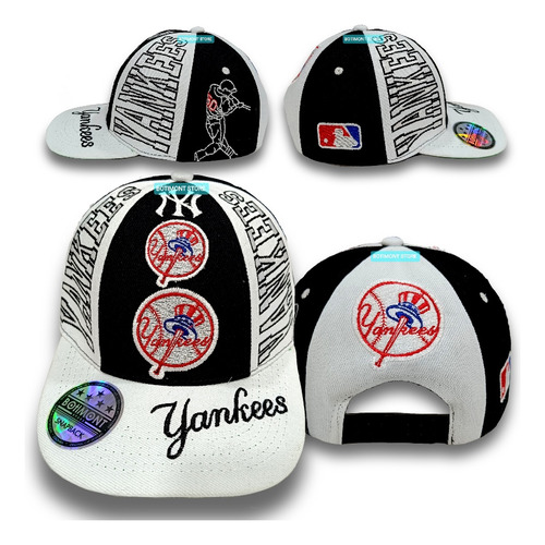 Gorra 3 Paneles, New York Yankees, Colección Bordada.