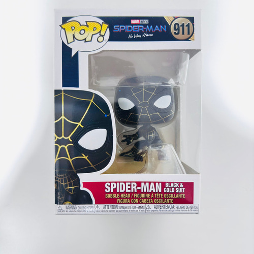 Funko Pop! Spiderman Traje Negro Dorado 911 Black No Way