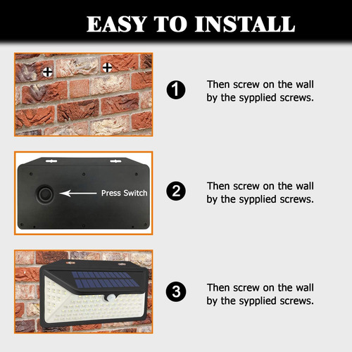 Luces Solares Ip65 Impermeables Para Exterior Con 100 Led