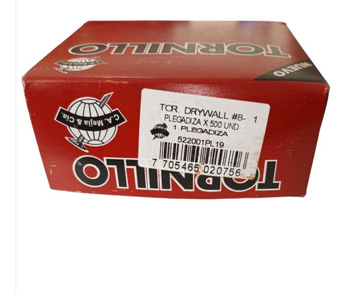 Tornillo Drywall 8 X 1  Caja 500 Unidades