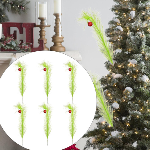 6 Piezas De Palillos Navideños, Artificiales, Decoración