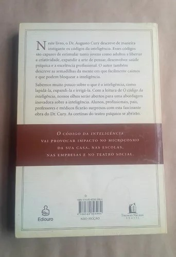 Livro O Código Da Inteligência - Augusto Cury (Usado)