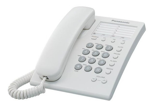 Teléfono Alámbrico Panasonic Kx-ts550meb Básico Blanco 10 Me