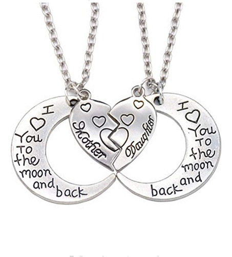 Lehao397 Collar Colgante Texto  I Love You The Moon And Para