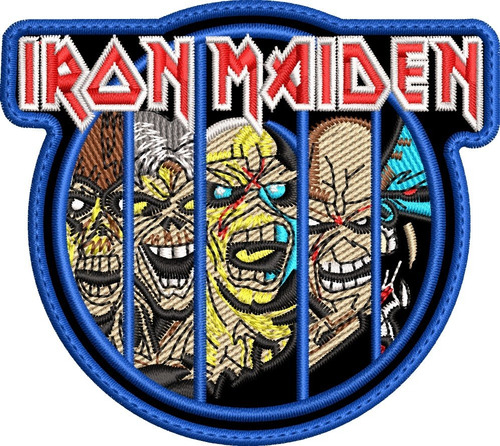 Parche Bordado Iron Maiden 8.5x7.5cm.. Metalero Rockero