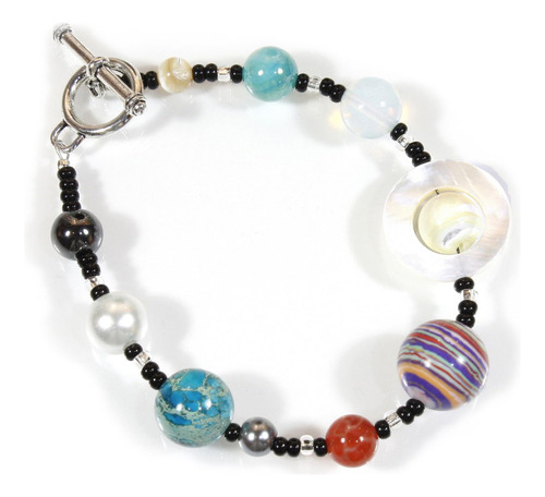 Pulsera De Los Nueve Planetas, El Sistema Solar En Piedras S