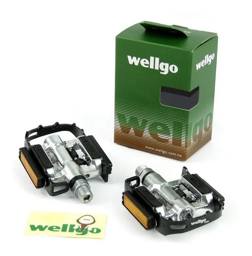 Pedal Duplo Clip Plataforma Wellgo C002b Mtb 9/16 Taco Bike