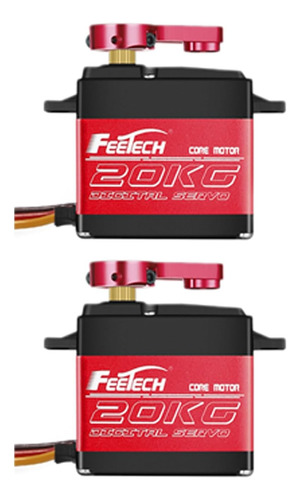 Paquete De 2 Servos Rc De Alto Par De 20 Kg, Servomotor De 7