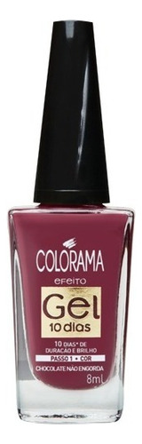 Esmalte Efeito Gel Chocolate Não Engorda 8ml Colorama Chocolate Não Engorda