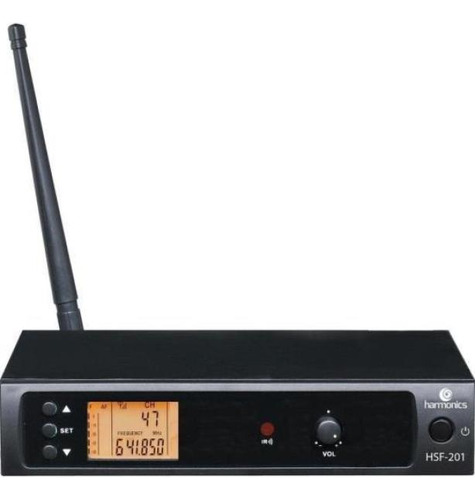 Microfone Sem Fio Uhf Harmonics Hsf200-1 Display Digital