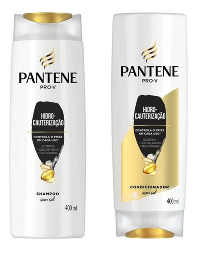 Kit Shampoo + Condicionador Pantene 400ml Hidro Cauterização