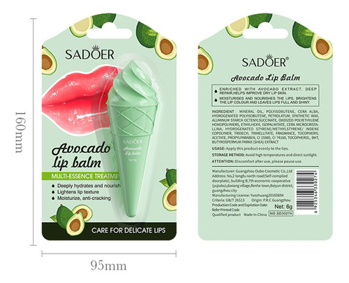 Hc Bálsamo Labial Hidratante B Lip Gloss Avocad Para Labios