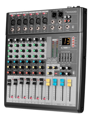 Mezcladora Audio Gc Ak60s Profesional 6 Canales Usb Eq Mixer