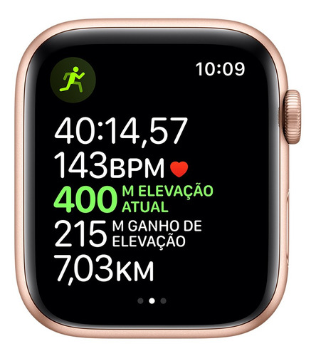 Imagem 3 de 3 de Apple Series 5 Watch (GPS) - Caixa de alumínio cor dourado de 44 mm - Pulseira esportiva rosa-areia