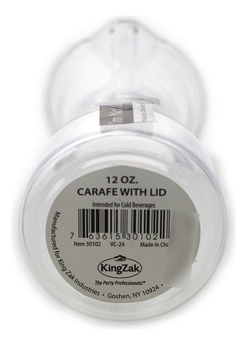 Jarra De Plástico Acrílico Con Tapa 354 Ml Transparente