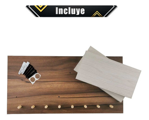 Imagen 8 de 10 de Perchero Organizador Porta Llaves De Pared Melamina Moderno
