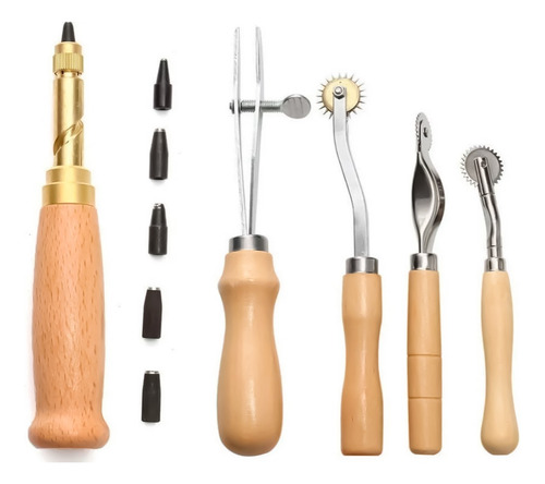 Kit Herramientas Artesanía De Cuero Punch Varias Piezas Otec