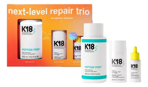K18 Kit Biomimetic Repair Shampoo Detox + Mascara + Serum 
