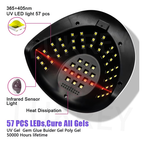 D9 Lámpara Uv Led Para Uñas 150w 57led, Secador De Uñas