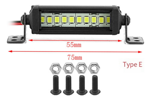 Barra De Luces W9bright De 55 Mm Para 1/10 Rc Crawler Axial