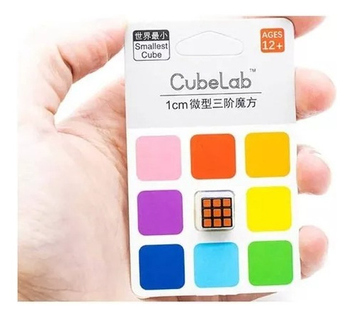 Cubo Rubik Miniatura Cubelab 1 Cm 3x3 Mini Cube Nano Negro