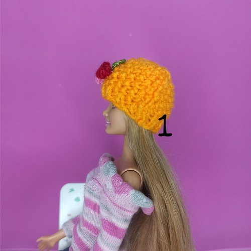 Imagen 3 de 9 de Gorros Accesorios Ropa Tejidos Talla Barbie Muñecas