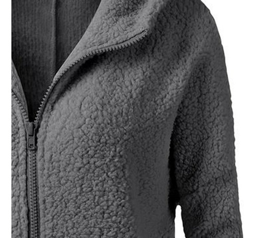 Chaqueta De Invierno Con Cremallera De Lana De Cordero Para