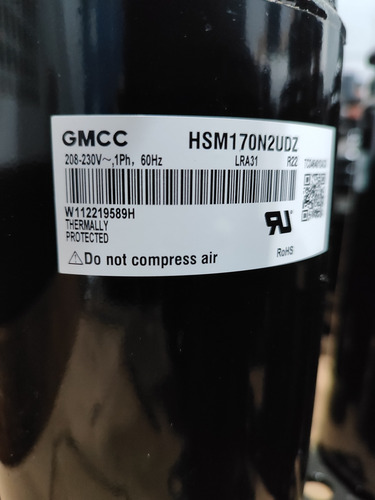 Compresor De Aire Acondicionado Gmcc 12.000 Btu R22 220v 1ph