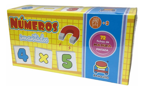 Imagen 3 de 6 de Juego De Numeros Imantados Madera Pintada Banquito Argentino