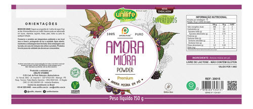 Kit 2 Amora Miura Em Pó 150g Unilife