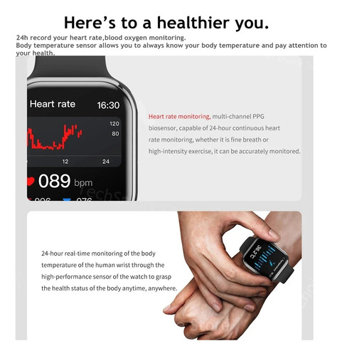 Watch9 Man Gps Para Apple Always Call Health Nfc Smartwatch