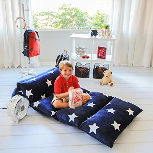 Kids Floor Pillow Fold Out Lounger Cubierta De Tela Para Cam