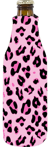Botella De Cerveza Con Estampado De Leopardo Coolie (1, Rosa