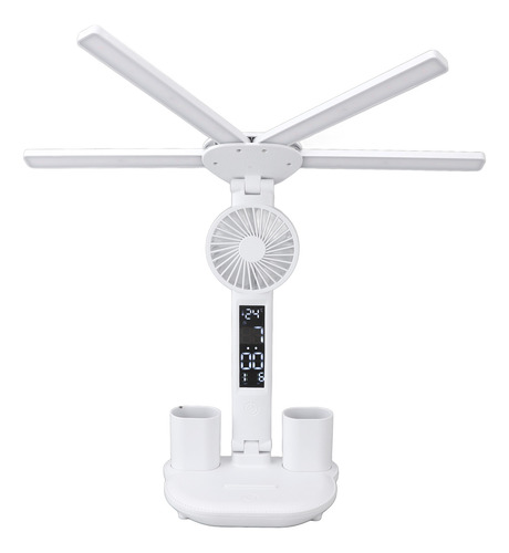 Ventilador De Escritorio Led De Mesa Con Cuatro Cabezales Br