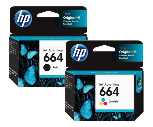 Kit Cartuchos De Tinta Hp 664 Original Negro Y Tricolor