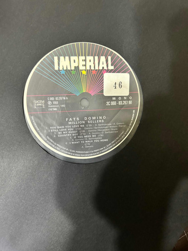 Disco Vinilo De Época Fats Domino (Usado)