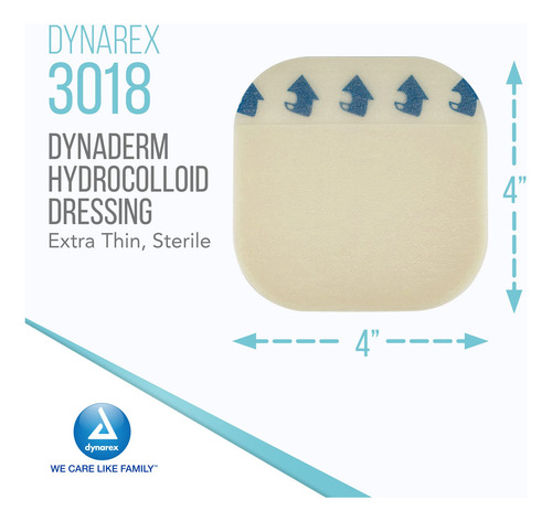 Dynarex Dynaderm Hydrocolloid Dressing, Sacral ,6 X 7 Inch/5