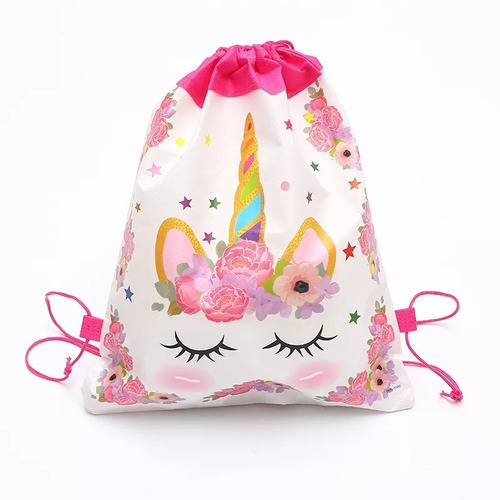 Bolsa Tipo Mochila Infantil Plastillera Multiuso Unicornio 