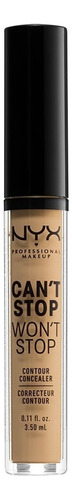 Corrector facial cremoso NYX Professional Makeup Cant Stop Wont Stop tono beige 3.5mL 3.5g