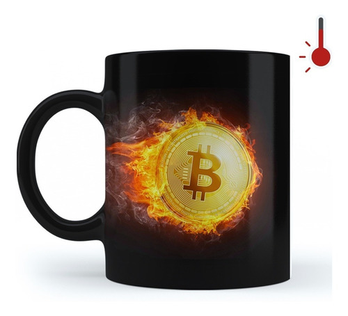 Imagen 2 de 4 de Taza Mágica Bitcoin Btc