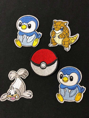 Parches Pokémon Pack 5 Piezas Termo Adhesivos