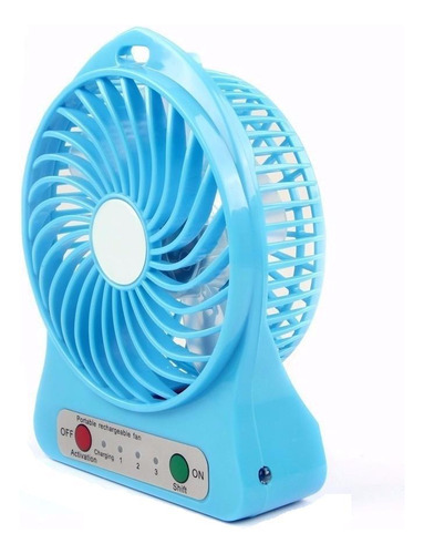 Mini ventilador portátil con batería recargable USB de 14 cm