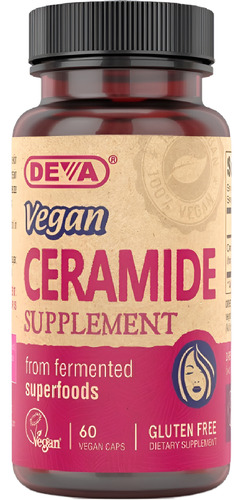 Deva Nutrition Suplemento Vegano De Ceramidas 60 Caps Sabor Sin Sabor
