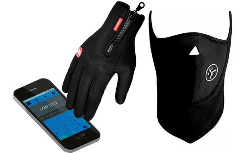 Guantes Neoprene Termicos Tactil + Mascara Respirador - Sti