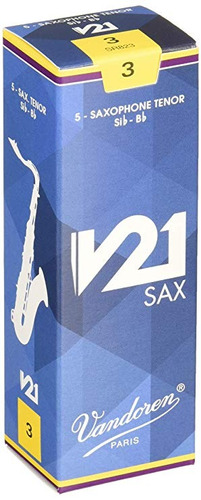 Vandoren V21 Saxofón Tenor Cañas - Caja De 5 - Fuerza 3