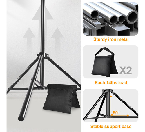 Soporte Para Fotos Emart, 8,5 X 10 Pies, Ajustable Con Bolsa