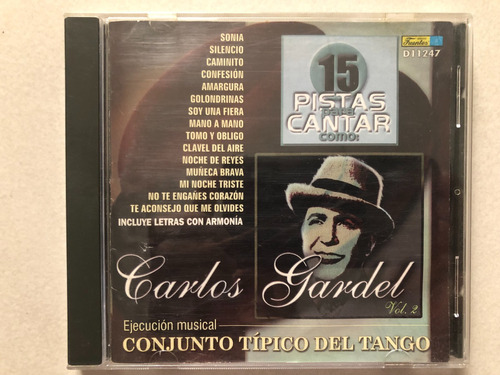 Cd 15 Pistas Para Cantar Como Carlos Gardel