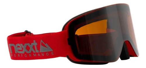 Antiparras Ski Snowboard Nexxt Gaze Unisex Categoría S1 Lente Naranja Armazón Rojo